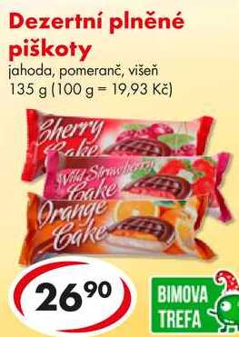 Dezertní plněné piškoty, 135 g 