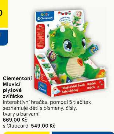 Clementoni Mluvicí plyšové zvířátko 