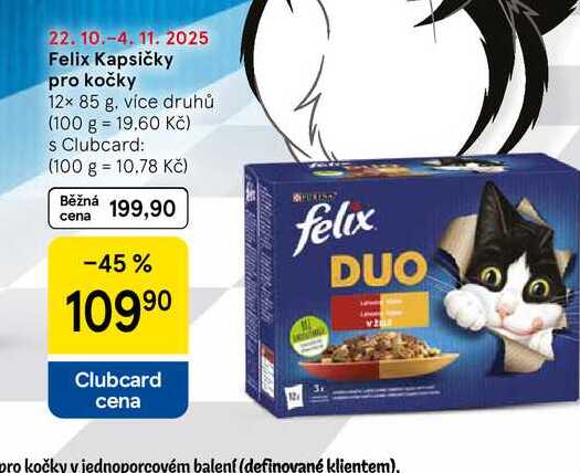Felix Kapsičky pro kočky, 12× 85 g