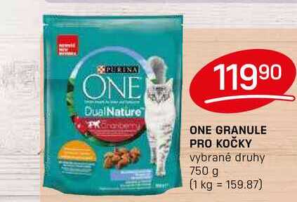 ONE GRANULE PRO KOČKY vybrané druhy 750 g