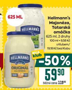 Hellmann's Majonéza, Tatarská omáčka 625 ml