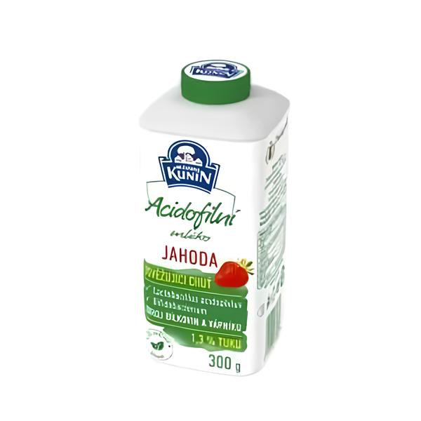 Mlékárna Kunín Mlékarna Kunín Acidofilní mléko jahoda (1,3%)