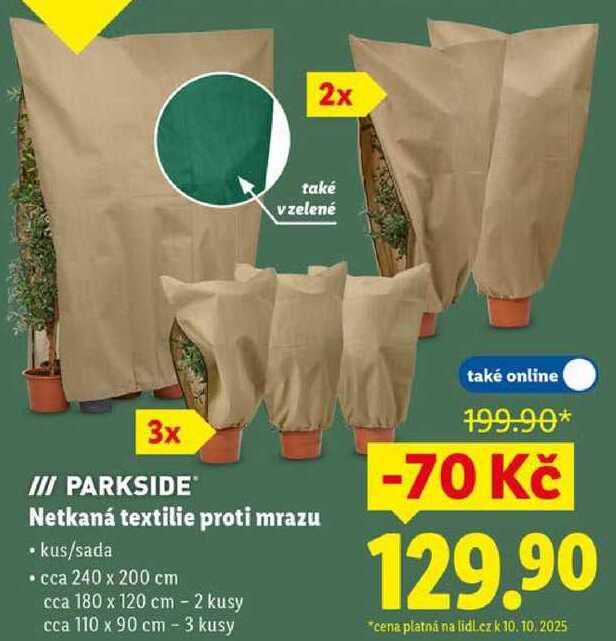 Netkaná textilie proti mrazu 