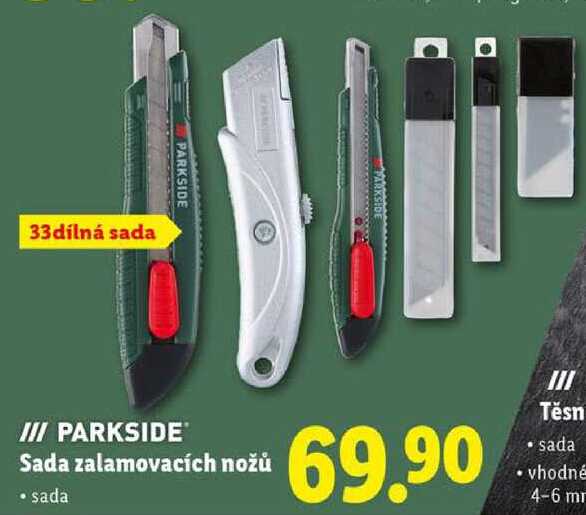 Sada zalamovacích nožů 