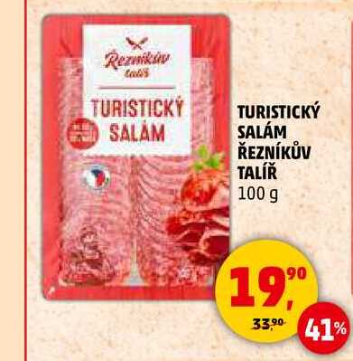 TURISTICKÝ SALÁM ŘEZNÍKŮV TALÍŘ, 100 g 