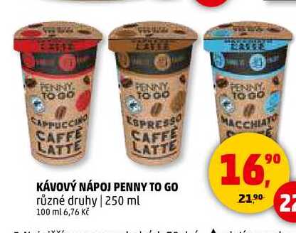 KÁVOVÝ NÁPOJ PENNY TO GO, 250 ml 