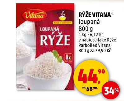 RÝŽE VITANA loupaná, 800 g