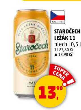STAROČECH LEŽÁK 11 plech, 0,5 l