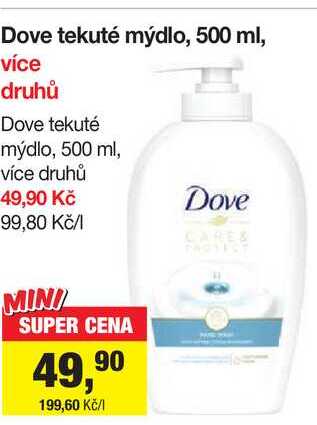 Dove tekuté mýdlo 500ml, vybrané druhy