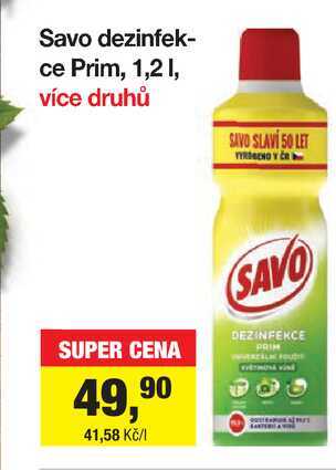 Savo dezinfekce Prim, 1,2 l