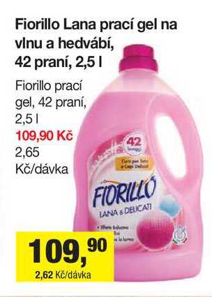 Fiorillo Lana prací gel na vlnu a hedvábí, 42 praní, 2,5l