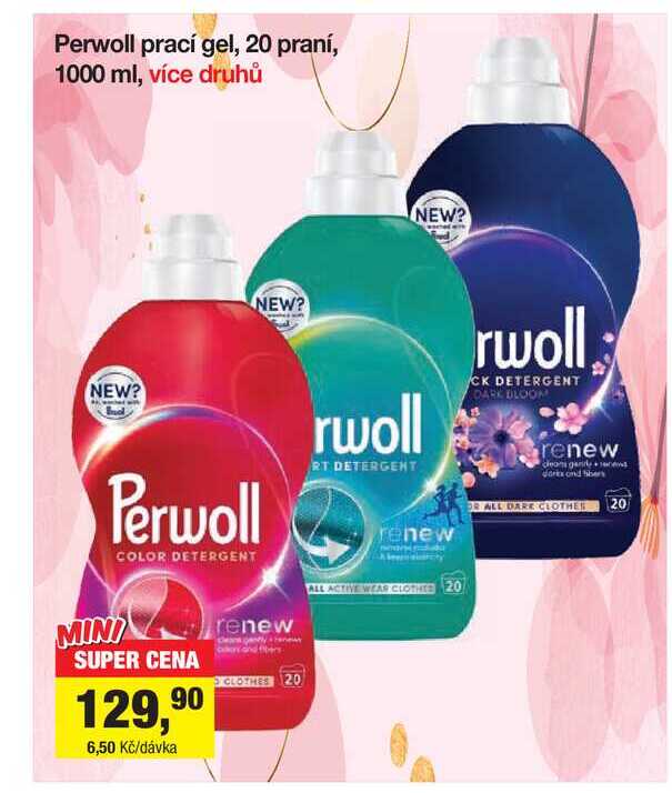Perwoll prací gel, 20 praní, 1000 ml