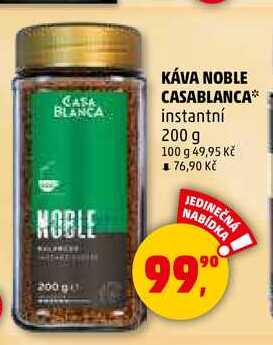KÁVA NOBLE CASABLANCA instantní, 200 g 