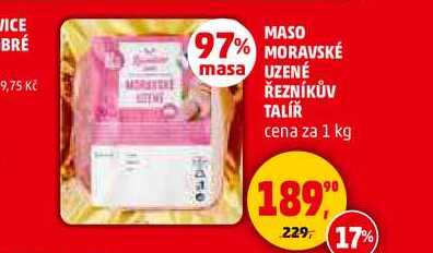MASO MORAVSKÉ UZENÉ ŘEZNÍKŮV TALÍŘ, 1 kg