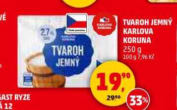 TVAROH JEMNÝ KARLOVA KORUNA, 250 g