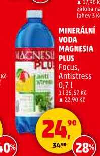 MINERÁLNÍ VODA MAGNESIA PLUS, 0,7 l