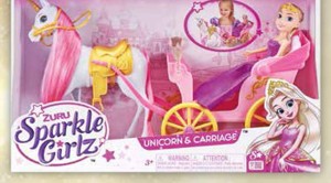 Sparkle Girlz Princezna s jednorožcem a kočárem