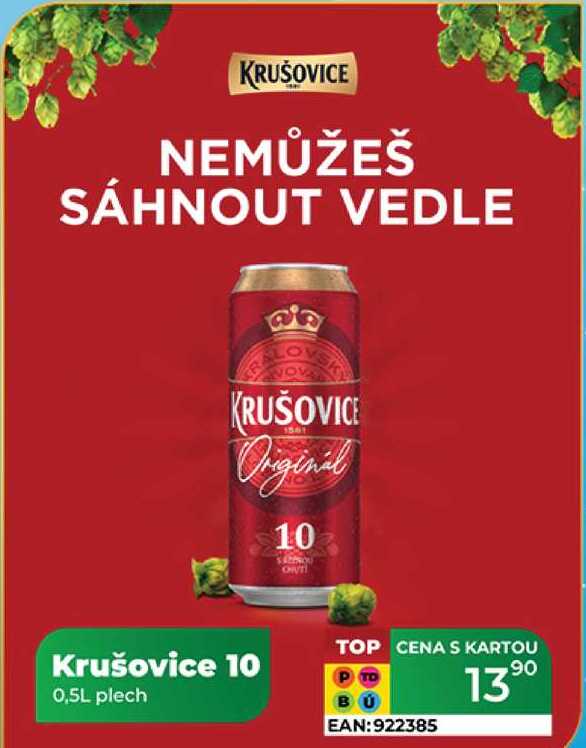 Krušovice 10 0,5L plech  