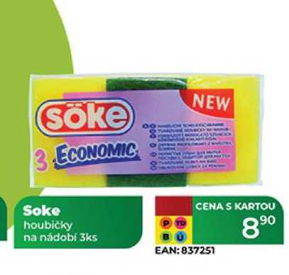 Soke houbičky na nádobí 3ks 