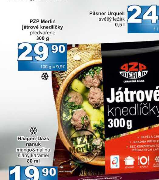 PZP Merlin játrové knedličky předvařené 300 g