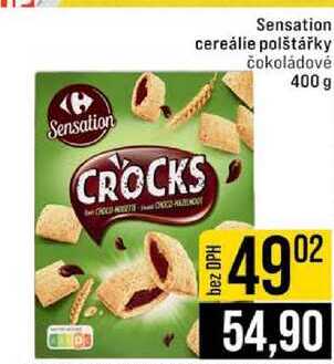 Sensation cereálie polštářky čokoládové 400 g