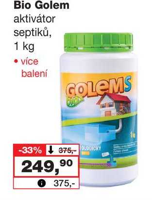 Bio Golem aktivátor septiků, 1 kg