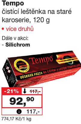 Tempo čistící leštěnka na staré karoserie, 120 g