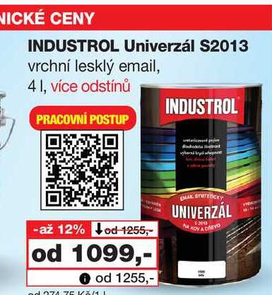 INDUSTROL Univerzál S2013 vrchní lesklý email, 4l