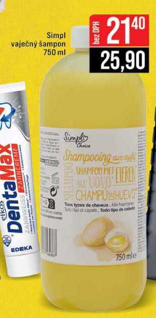 Simpel vaječný šampon 750 ml