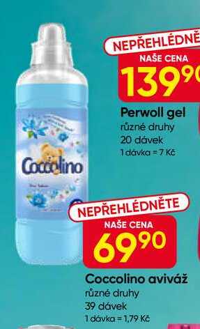 Coccolino aviváž různé druhy 39 dávek
