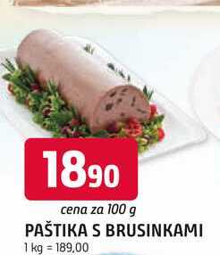 PAŠTIKA S BRUSINKAMI 100 g