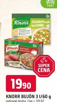 KNORR BUJÓN 60 g vybrané druhy
