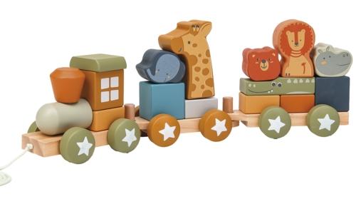Dřevěný skládací vláček, 1 KS