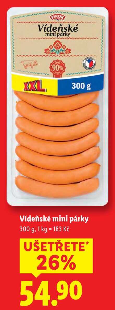 Vídeňské mini párky, 300 g