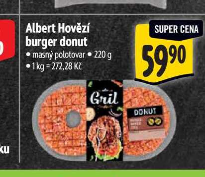 Albert Hovězí burger donut 220 g