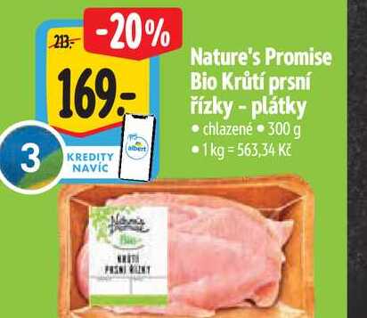  Nature's Promise Bio Krůtí prsní řízky - plátky 300 g