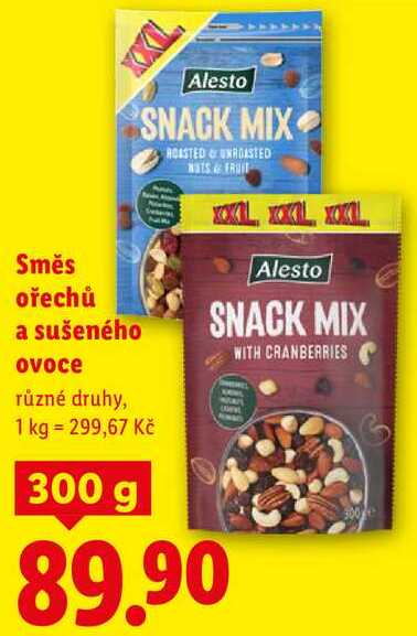 Směs ořechů a sušeného ovoce, 300 g