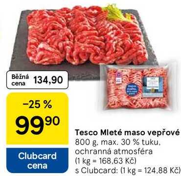 Tesco Mleté maso vepřové, 800 g. max. 30 % tuku