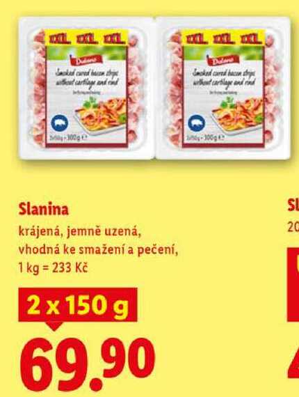 Slanina, 2x 150 g