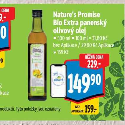 Nature's Promise Bio Extra panenský olivový olej 500 ml