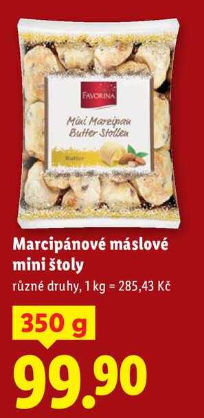 Marcipánové máslové mini štoly, 350 g