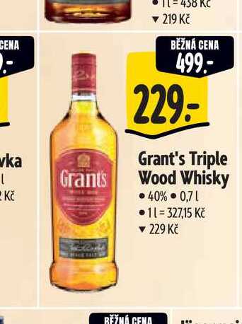 Grant's Triple Wood Whisky 40% 0,7 l