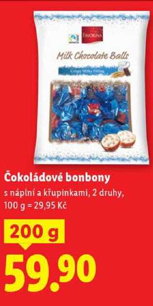 Čokoládové bonbony, 200 g