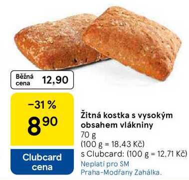 Žitná kostka s vysokým obsahem vlákniny, 70 g