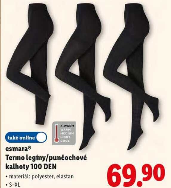 esmara Termo legíny/punčochové kalhoty 100 DEN