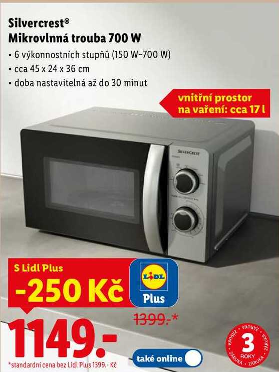 Silvercrest Mikrovlnná trouba 700 W