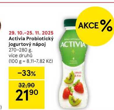 Activia Probiotický jogurtový nápoj, 270-280 g  v akci