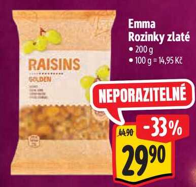 Emma Rozinky zlaté, 200 g