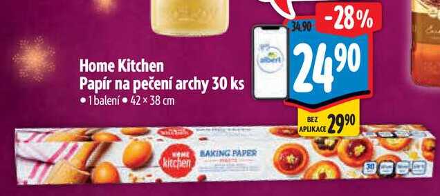 Home Kitchen Papír na pečení archy 30 ks