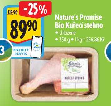 Nature's Promise Bio Kuřecí stehno, 350 g